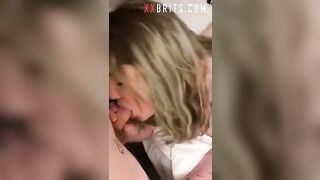 Lucky BF Get's Deep Throat From Chubby British GF In Hotel