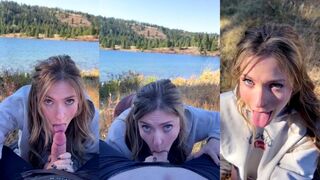 ThePrincessJess Outdoor Blowjob Cum Swallow Video Leaked