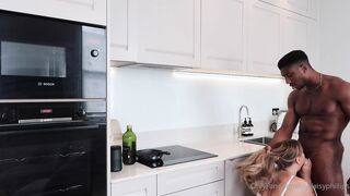 Lillian Phillips Gets Fucked Doggy Style By Huge Black Cock In Kitchen